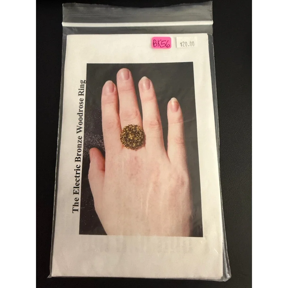 Jewelry Beading Kit Electric Bronze Woodrose Ring DIY